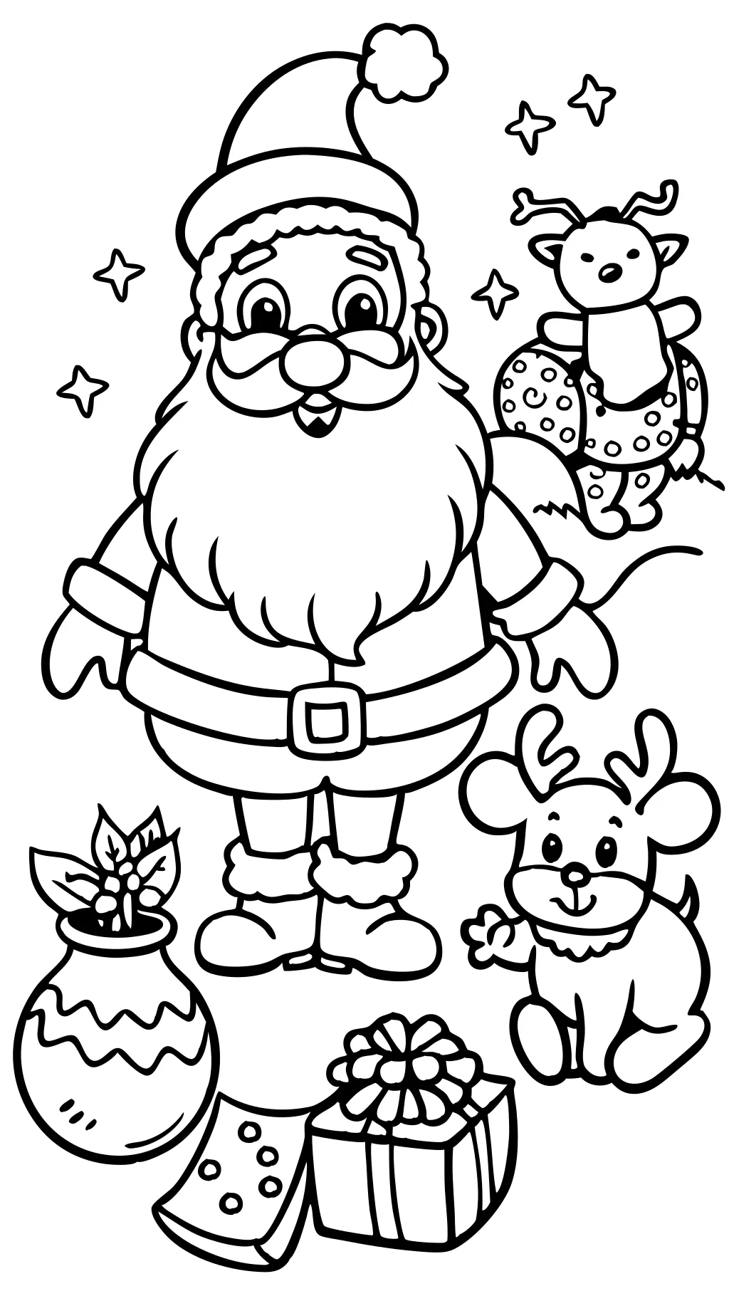 coloring pages santa